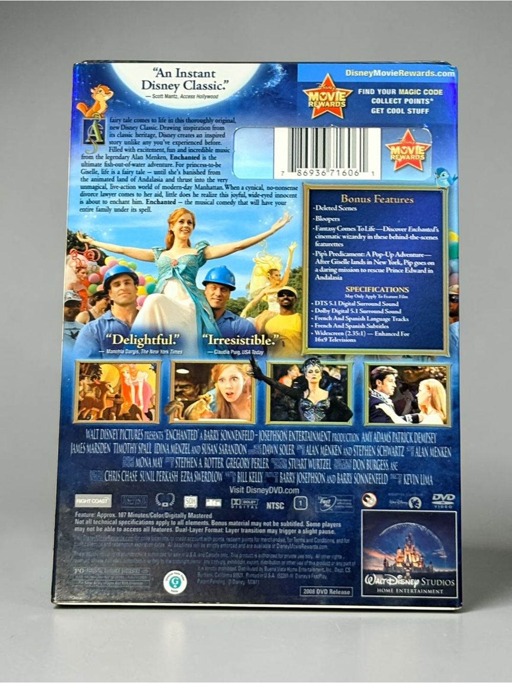 New Disney Enchanted Widescreen DVD Slipcase - Picture 2 of 4